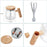 Electric Self Stirring Glass Coffee Mug with Lid & Handle
