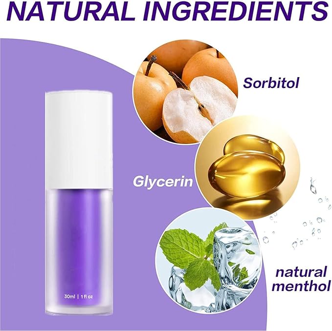 Dental Purple Toothpaste for Teeth Whitening